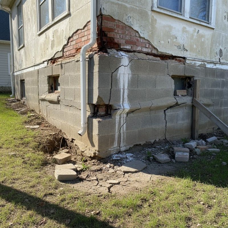 Cracked Foundation Repair detail